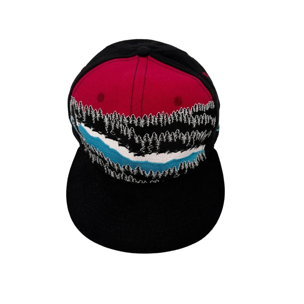 Spark Embroidered Snapback Hat With Scenic Design